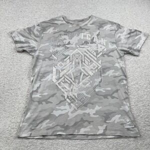 American Fighter Mens XL Grey Camo Graphic T-Shirt Buckle Exclusive Training Div